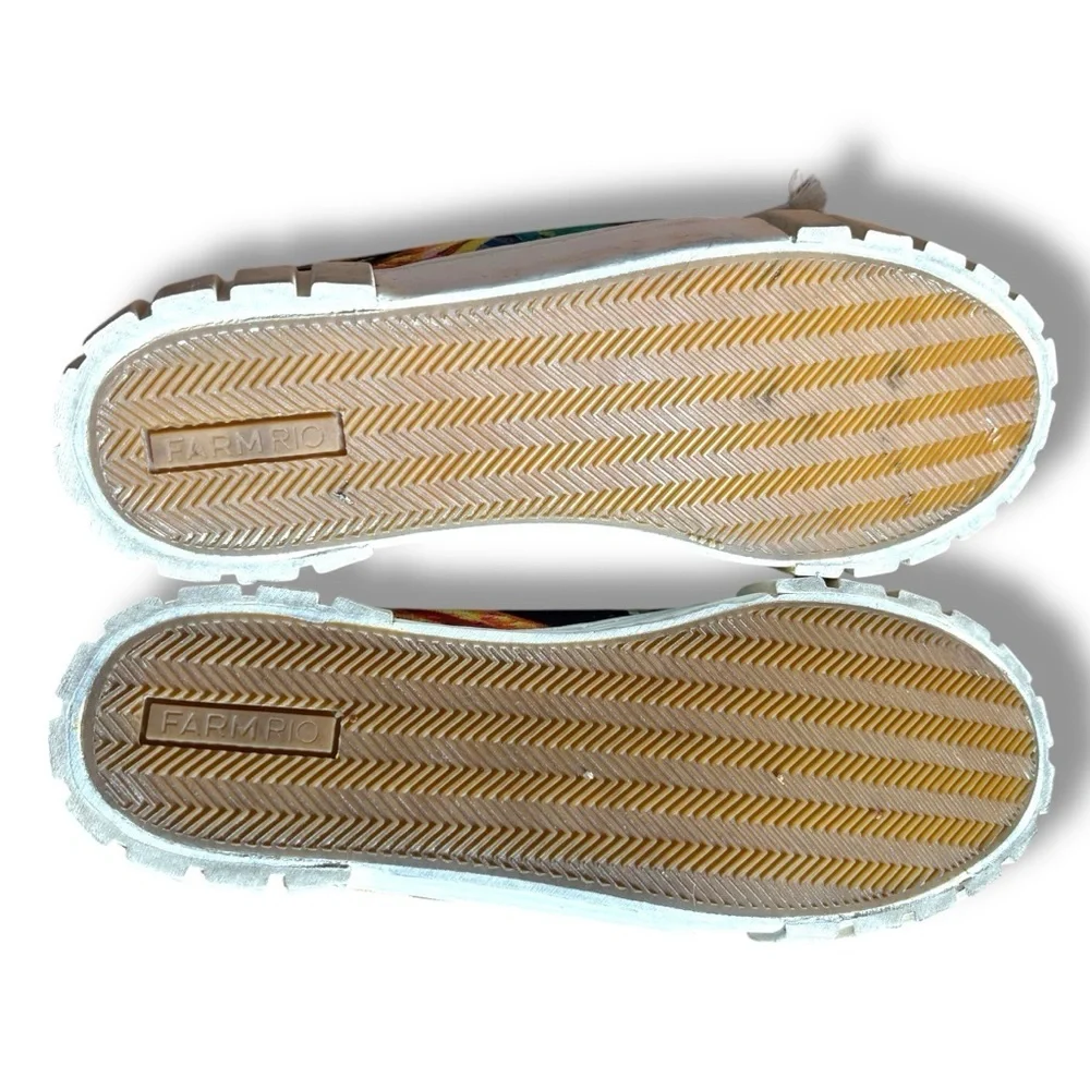 Farm Rio Black Multicolor Banana Platform Sneakers - Size 9.5 Women's - Picture 7 of 11